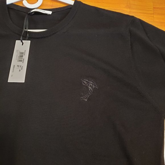 Versace Collection BK Logo Crewneck Wool Sweater - Picture 3 of 6